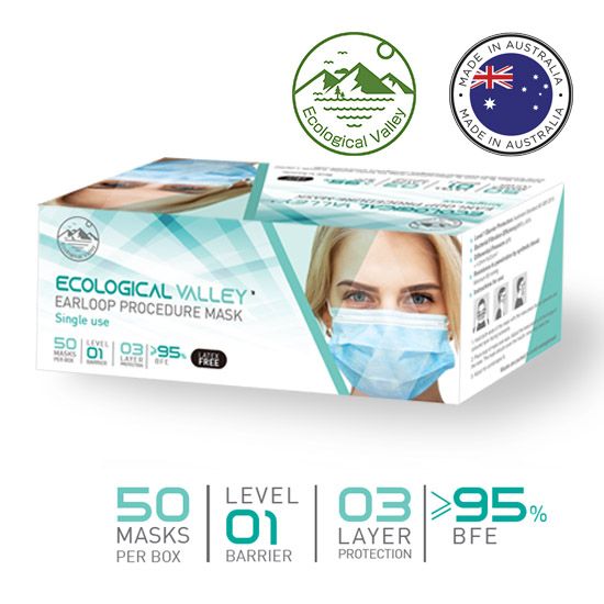 Surgical Face Mask LEVEL 1 (AS 4381:2015) Australian Made